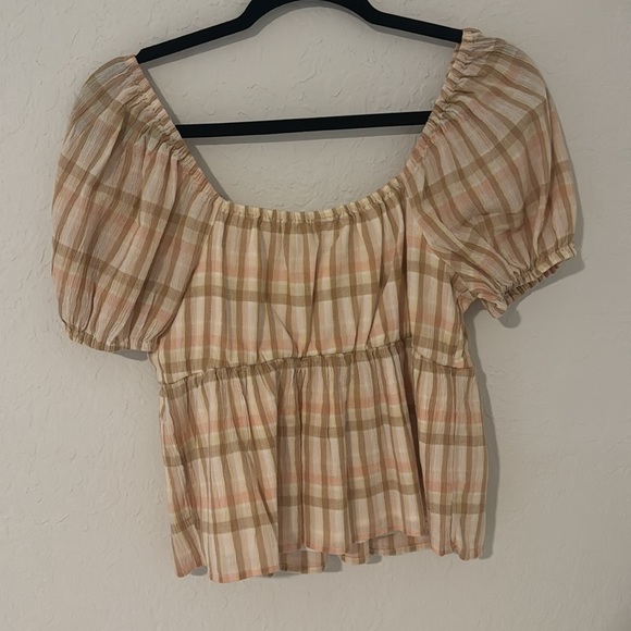 Puff sleeve peplum top from Nordstrom BP worn once - Picture 3 of 3